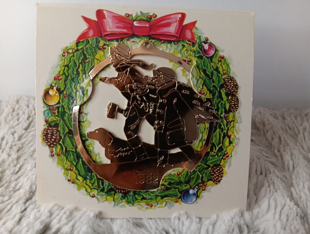 Vintage Norman Rockwell Ornament 1982 Compliments Of McDonald's & Coca Cola